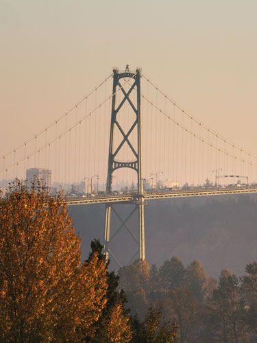 Lions Gate bridge view at Amica senior living residence.