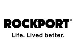 Rockport logo, which is the name of the company in bold capital letters, with the tag 'Life. Lived better' below it.