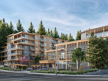 Rendering of the exterior of the Amica Lions Gate expansion project.