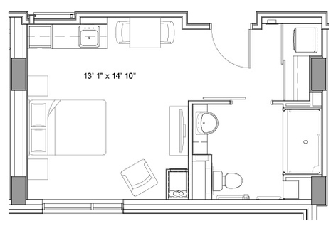 TheGlebe_Studio_IL_Floorplan