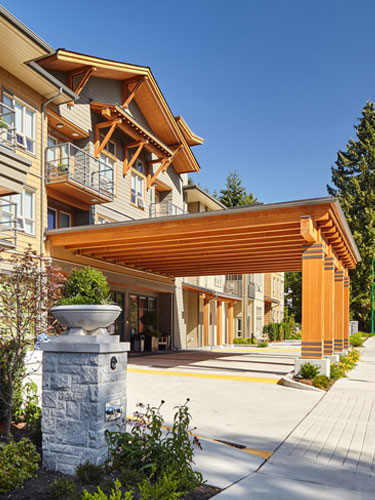 Exterior view of Amica Edgemont senior retirement residence.