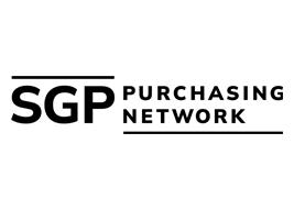SGP Purchasing Network logo, which is all printed in black with a line above 'SGP' and a line below 'purchasing network.'
