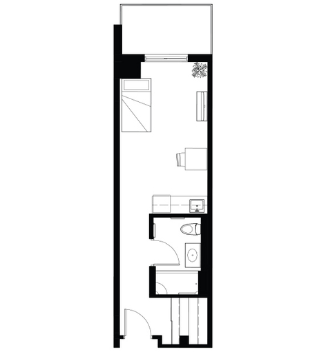 Amica Newmarket Independent Senior Living Studio Sample Floor Plan
