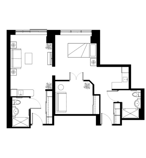 Amica Erin Mills Suites IL One Bed Plus Den