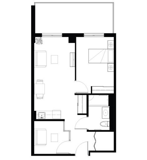 NewMarket-IL-OneBed+Den