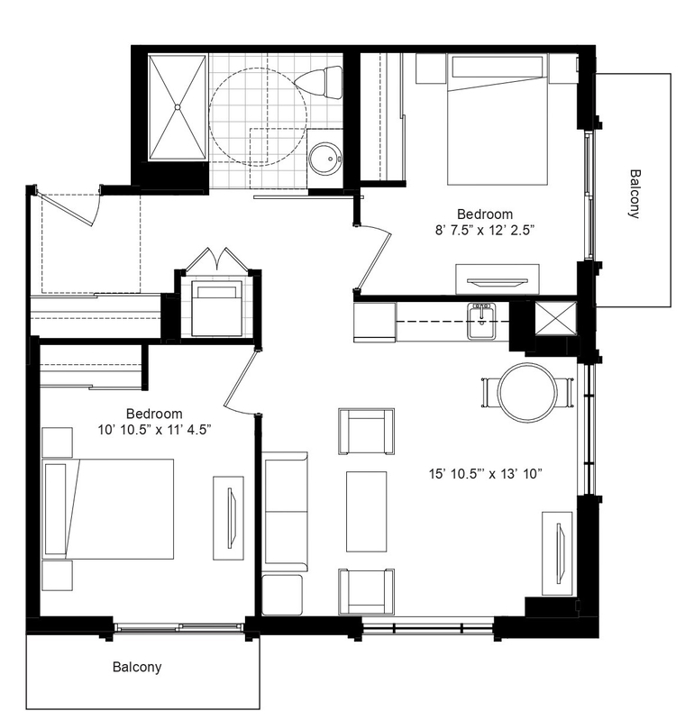 Pickering independent living two bedrooms floor 8