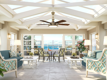 An interior rendering of the new sunroom at Amica Somerset House