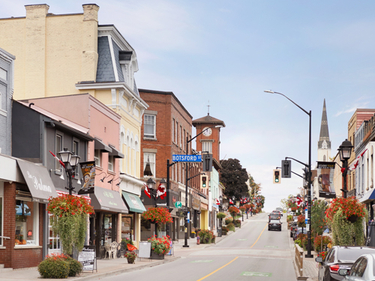 Shops along Newmarket's Main Street