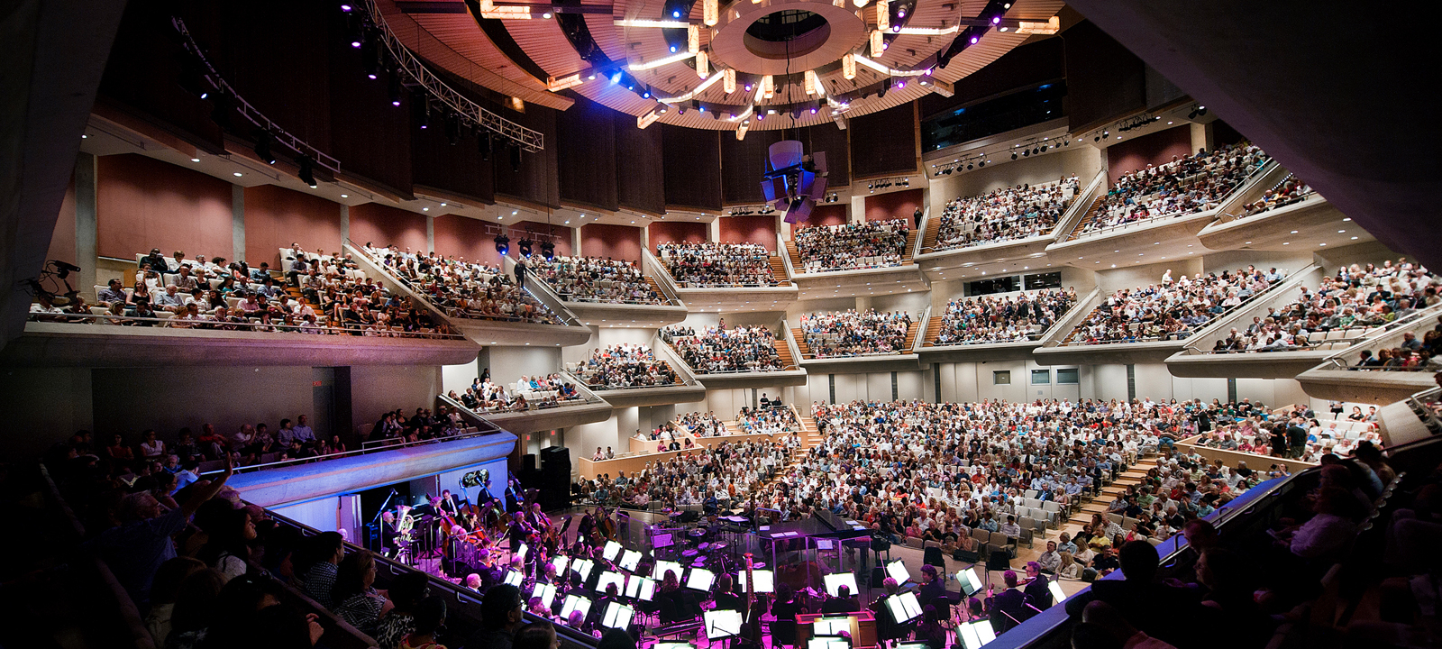 An interior shot of Roy Thomson Hall during a concert